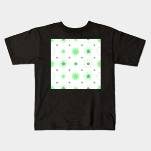 Suns and Dots Pale Green on White Repeat 5748 Kids T-Shirt